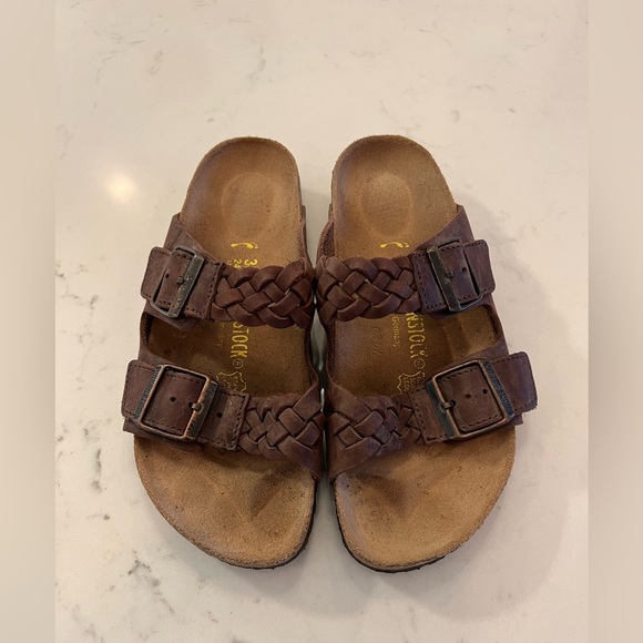 SOLD Birkenstock Arizona Leather Sandals, rare braided style - Picture 4 of 4